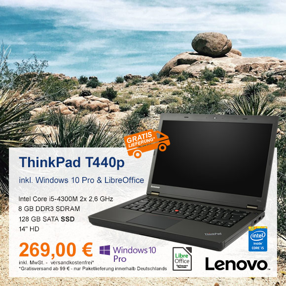 Lenovo ThinkPad T440p nur 269 €