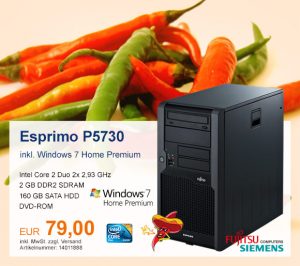 Top-Angebot: Fujitsu Siemens Esprimo P5730 nur 89 €