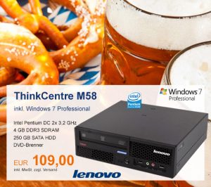 Top-Angebot: Lenovo ThinkCentre M58 nur 109 €