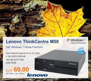 Top-Angebot: Lenovo ThinkCentre M58 nur 69 €