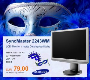 Top-Angebot: Samsung SyncMaster 2243WM nur 79 €