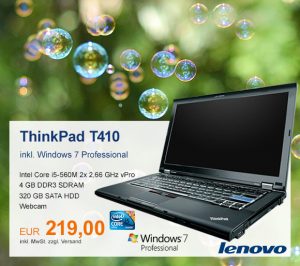 Top-Angebot: Lenovo ThinkPad T410 nur 219 €