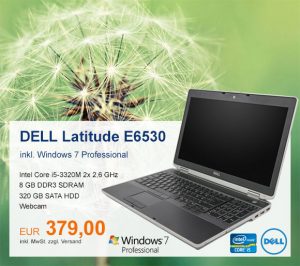 Top-Angebot: DELL Latitude E6530 nur 379 €