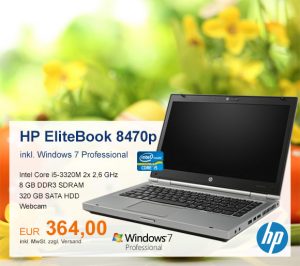 Top-Angebot: HP EliteBook 8470p nur 364 €
