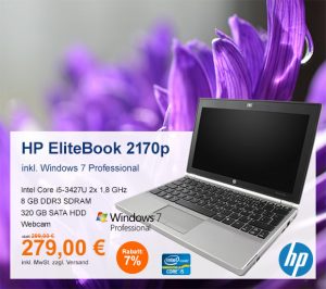 Top-Angebot: HP EliteBook 2170p nur 279 €