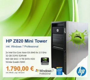 Top-Angebot: HP Z820 Mini Tower nur 1.790 €