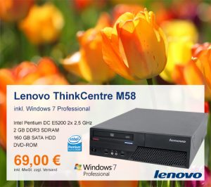 Top-Angebot: Lenovo ThinkCentre M58 nur 69 €
