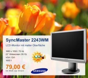 Top-Angebot: Samsung SyncMaster 2243WM nur 79 €