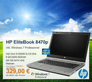 Top-Angebot: HP EliteBook 8470p nur 329 €