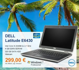 Top-Angebot: DELL Latitude E6430 nur 299 €