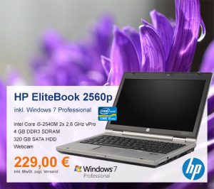 Top-Angebot: HP EliteBook 2560p nur 229 €