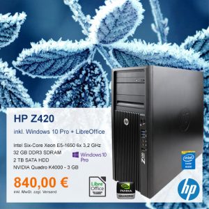 Top-Angebot: HP Z420 Workstation nur 840 €