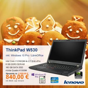 Top-Angebot: Lenovo ThinkPad W530 nur 840 €