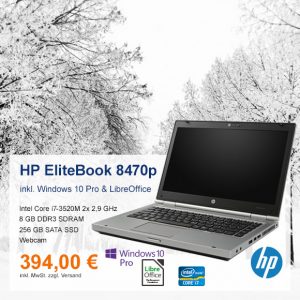 Top-Angebot: HP EliteBook 8470p nur 394 €