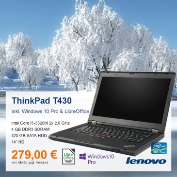 Top-Angebot: Lenovo ThinkPad T430 nur 279 €