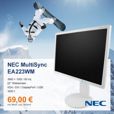 Top-Angebot: NEC MultiSync EA223WM nur 69 €