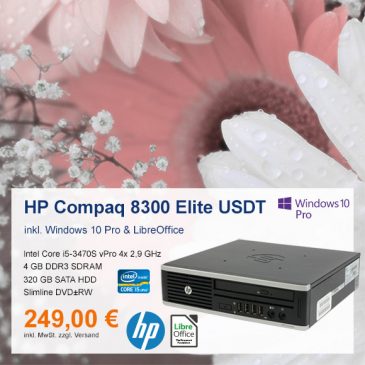 Top-Angebot: HP Compaq 8300 Elite USDT nur 249 €