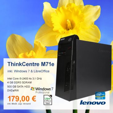 Top-Angebot: Lenovo ThinkCentre M71e nur 179 €