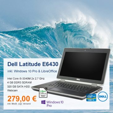 Top-Angebot: Dell Latitude E6430 nur 279 €
