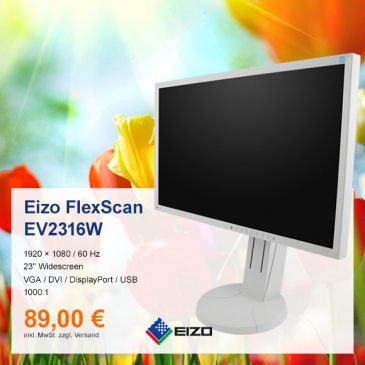 Top-Angebot: Eizo Flexscan EV2316W nur 89 €