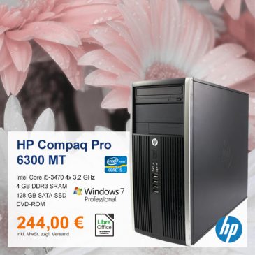 Top-Angebot: HP Compaq Pro 6300 MT  nur 244 €