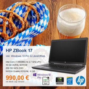 Top-Angebot: HP zBook 17 nur 99 €