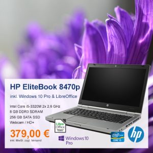 Top-Angebot: HP EliteBook 8470p nur 379 €