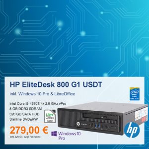 Top-Angebot: HP EliteDesk 800 G1 USDT nur 279 €