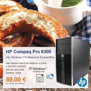 Top-Angebot: HP Compaq Pro 6300 MT nur 89 €