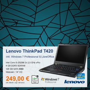 Top-Angebot: Lenovo ThinkPad T420 nur 249 €