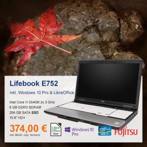 Top-Angebot: Fujitsu Lifebook E752 nur 374 €