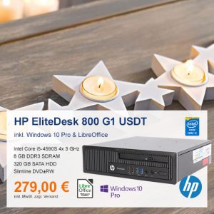 Top-Angebot: HP EliteDesk 800 G1 USDT nur 279 €