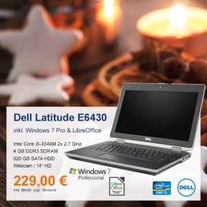 Top-Angebot: Dell Latitude E6430 nur 229 €
