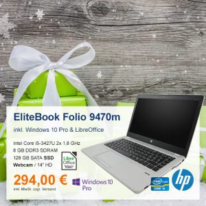 Top-Angebot: HP EliteBook Folio 9470m nur 294 €