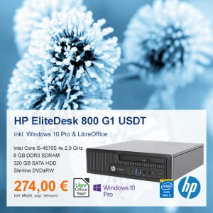 Top-Angebot: HP EliteDesk 800 G1 USDT nur 274 €
