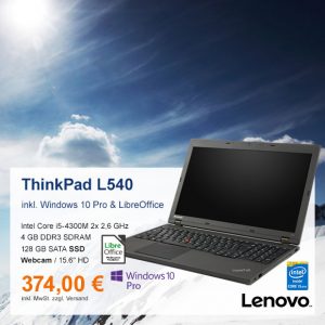 Top-Angebot: Lenovo ThinkPad L540 nur 374 €