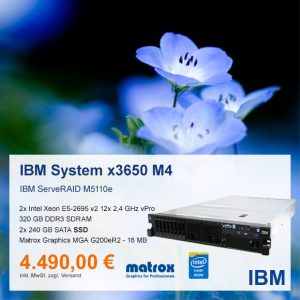 Top-Angebot: IBM System x3650 M4 nur 4.490 €
