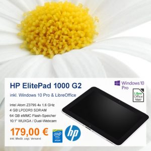 Top-Angebot: HP ElitePad 1000 G2 nur 179 €
