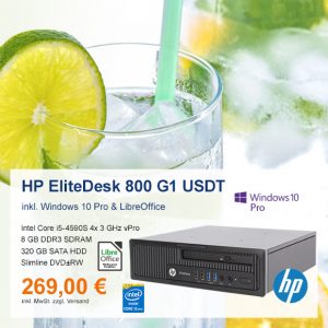 Top-Angebot: HP EliteDesk 800 G1 USDT nur 269 €