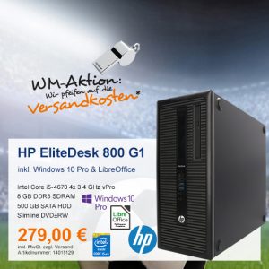 Top-Angebot: HP EliteDesk 800 G1 nur 279 €