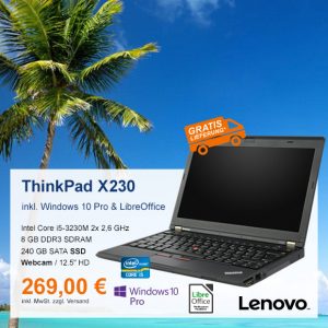 Top-Angebot: Lenovo ThinkPad X230 nur 269 €