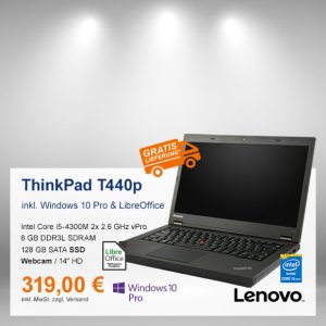 Top-Angebot: Lenovo ThinkPad T440p nur 319 €