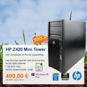 Top-Angebot: HP Z420 Mini Tower nur 490 €