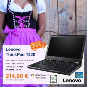 Top-Angebot: Lenovo ThinkPad T420 nur 214 €