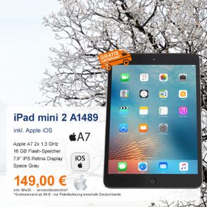 Top-Angebot: Apple iPad mini 2 A1489 nur 149 €