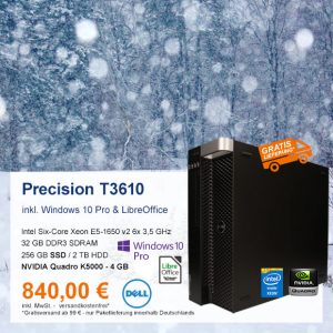 Top-Angebot: Dell Precision T3610 nur 840 €