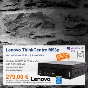 Top-Angebot: Lenovo ThinkCentre M93p nur 279 €