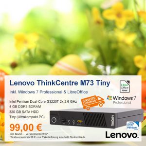Top-Angebot: Lenovo ThinkCentre M73 Tiny nur 99 €