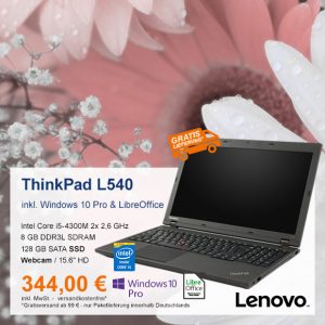 Top-Angebot: Lenovo ThinkPad L540 nur 344 €