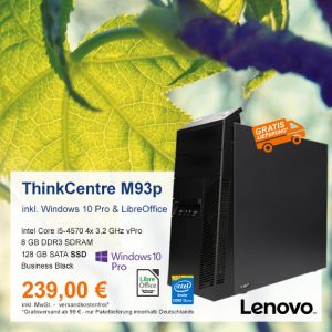 Top-Angebot: Lenovo ThinkCentre M93p nur 239 €